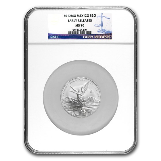 2012 Mexico 2 oz Silver Libertad MS-70 NGC (ER) 2012 Mexico 2 oz Silver Libertad MS-70 NGC (ER)