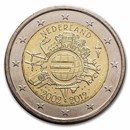 2012 Netherlands 2 Euro 10 Years of the Euro BU