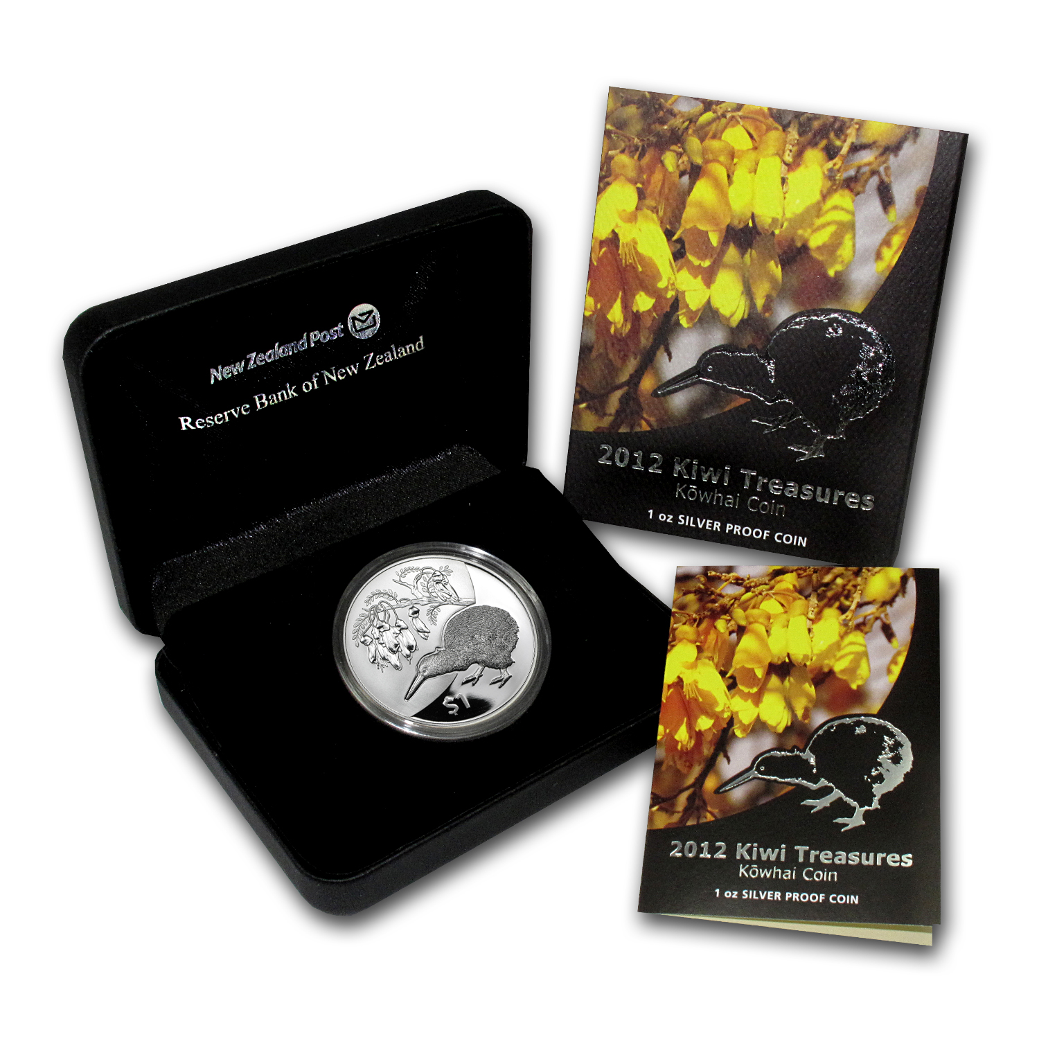 Buy 2012 New Zealand 1 oz Silver Treasures $1 Kiwi-Kowhai Proof