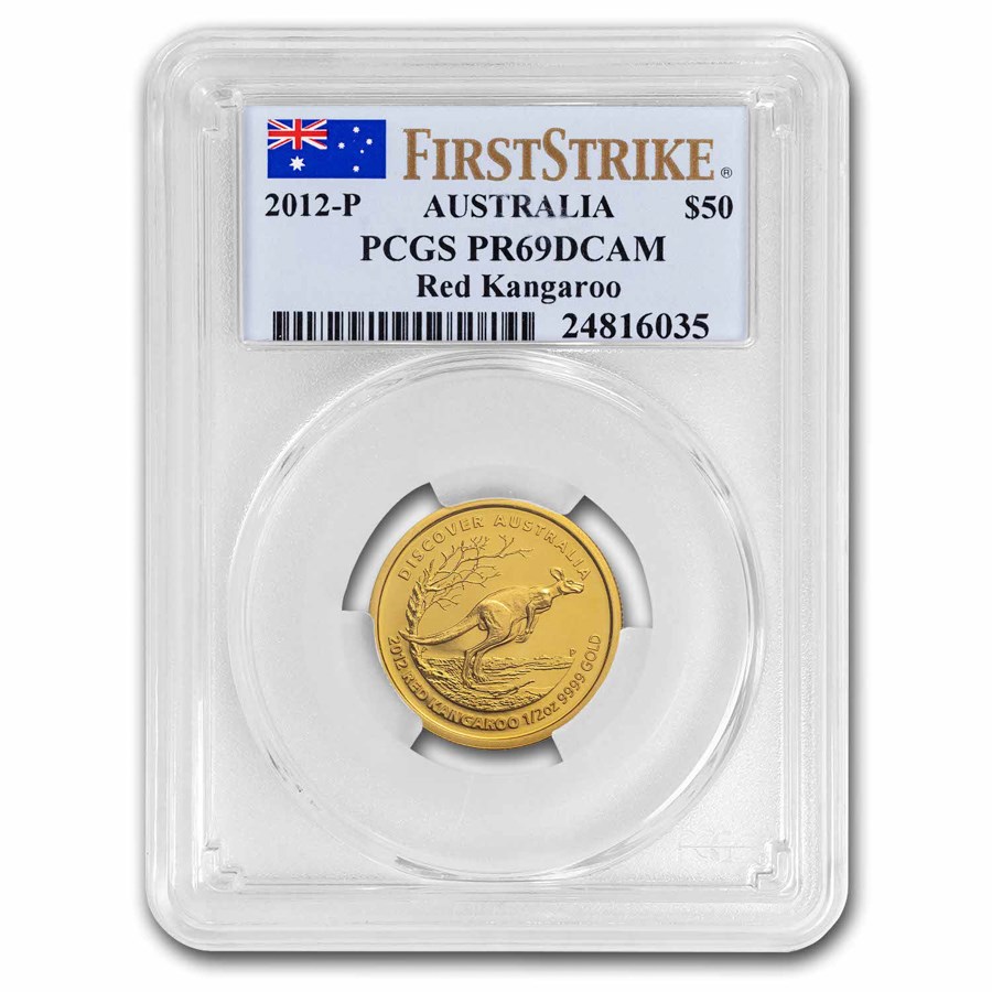 2012-P 1/2 oz Gold Australia Red Kangaroo PR-69 PCGS