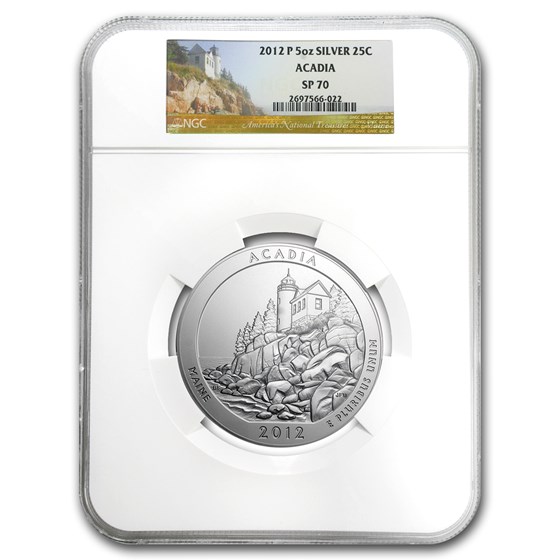 2012-P 5 oz Silver ATB Acadia SP-70 NGC 2012-P 5 oz Silver ATB Acadia SP-70 NGC