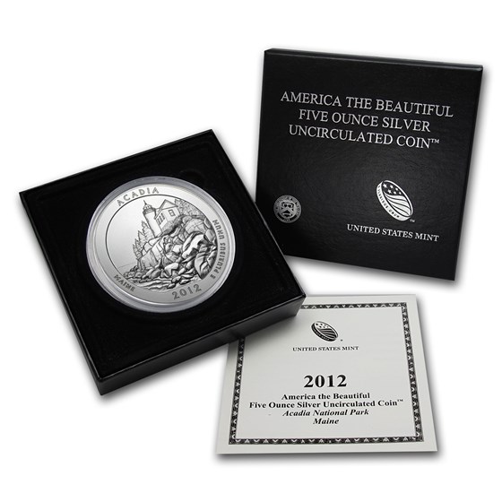 2012-P 5 oz Silver ATB Acadia (w/Box & COA) 2012-P 5 oz Silver ATB Acadia (w/Box & COA)