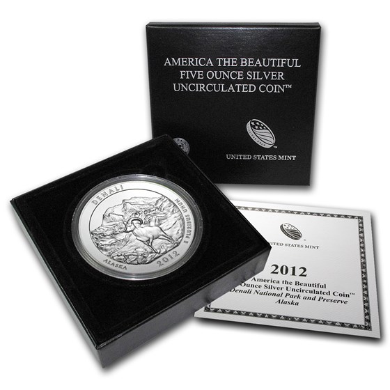 2012-P 5 oz Silver ATB Denali (w/Box & COA) 2012-P 5 oz Silver ATB Denali (w/Box & COA)