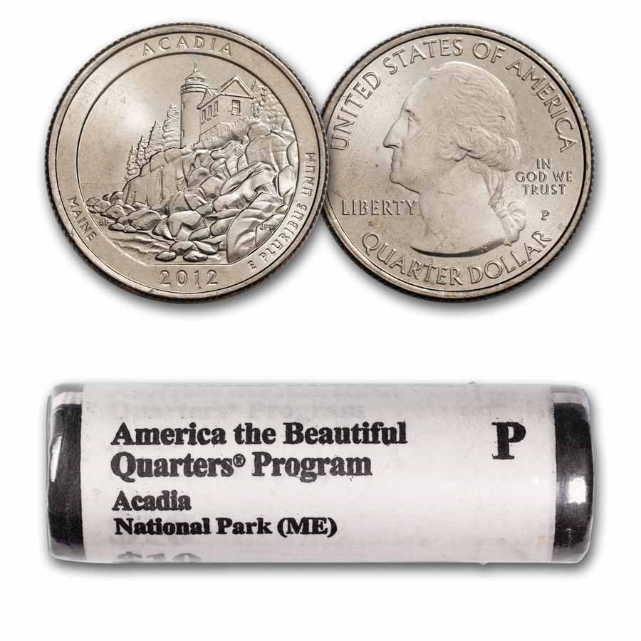 2012-P ATB Quarter Acadia National Park 40-Coin Roll BU