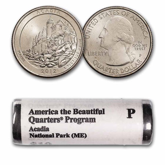2012-P ATB Quarter Acadia National Park 40-Coin Roll BU 2012-P ATB Quarter Acadia National Park 40-Coin Roll BU