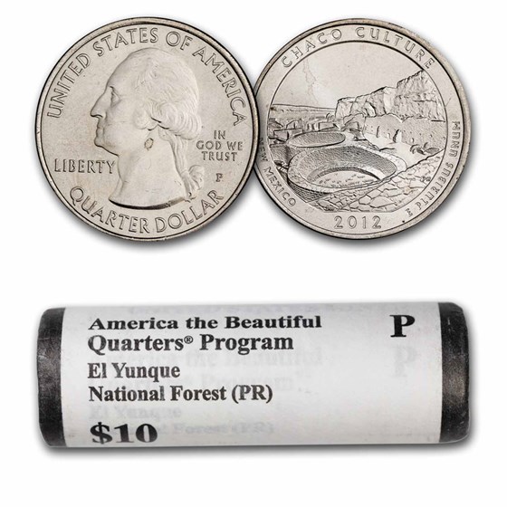 2012-P ATB Quarter El Yunque National Forest 40-Coin BU Roll 2012-P ATB Quarter El Yunque National Forest 40-Coin BU Roll