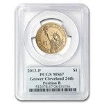 2012-P B Position Cleveland Presidential Dollar MS-67 PCGS (2nd)