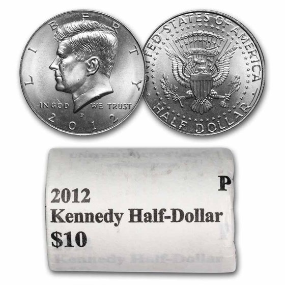 2012-P Kennedy Half Dollar 20-Coin Roll BU (Mint Wrapped) 2012-P Kennedy Half Dollar 20-Coin Roll BU (Mint Wrapped)