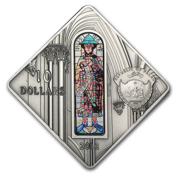 2012 Palau Proof Silver $10 Holy Windows Augsburg Cathedral 2012 Palau Proof Silver $10 Holy Windows Augsburg Cathedral
