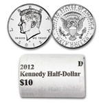 2012-P&D Kennedy Half Dollar 20-Coin 2 Rolls Set (Mint Wrapped)