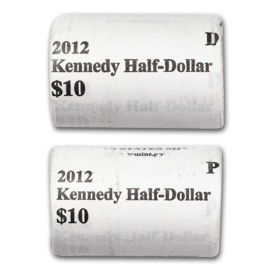 2012-P&D Kennedy Half Dollar 20-Coin 2 Rolls Set (Mint Wrapped)