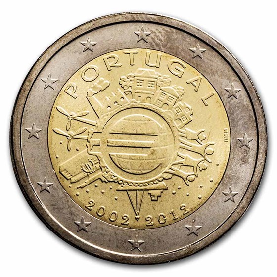 2012 Portugal 2 Euro 10 Years of the Euro BU 2012 Portugal 2 Euro 10 Years of the Euro BU