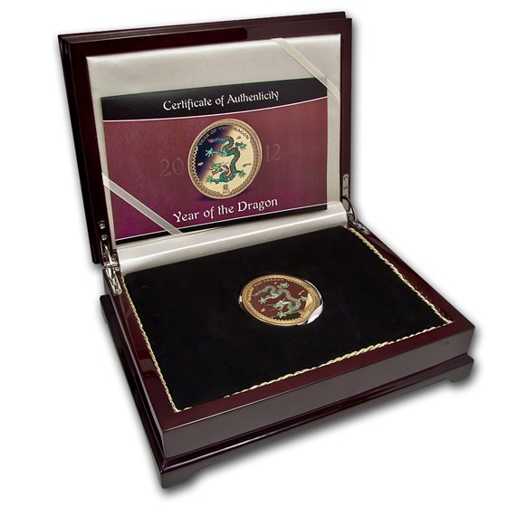 2012 Republic of Palau 5 oz Proof Gold Year of the Dragon 2012 Republic of Palau 5 oz Proof Gold Year of the Dragon