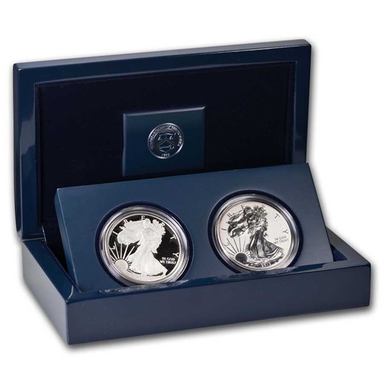 2012-S 2-Coin American Silver Eagle Set (75th Anniv)