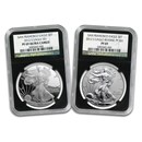 2012-S 2-Coin Proof Silver Eagle Set PF-69 NGC (25th Anniv)