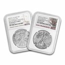2012-S 2-Coin Proof Silver Eagle Set PF-69 NGC (25th Anniv)