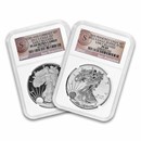 2012-S 2-Coin Proof Silver Eagle Set PF-69 NGC (ER, 75th Anniv)