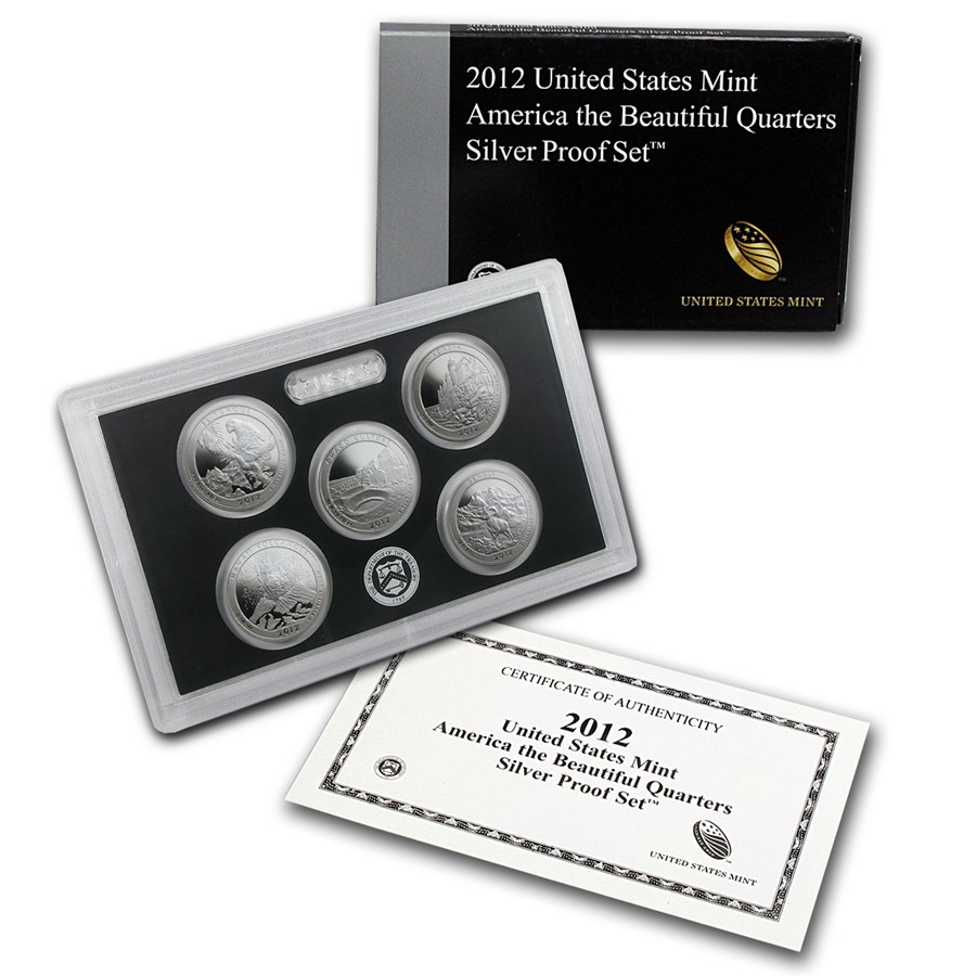2012-S America the Beautiful Quarters Silver Proof Set