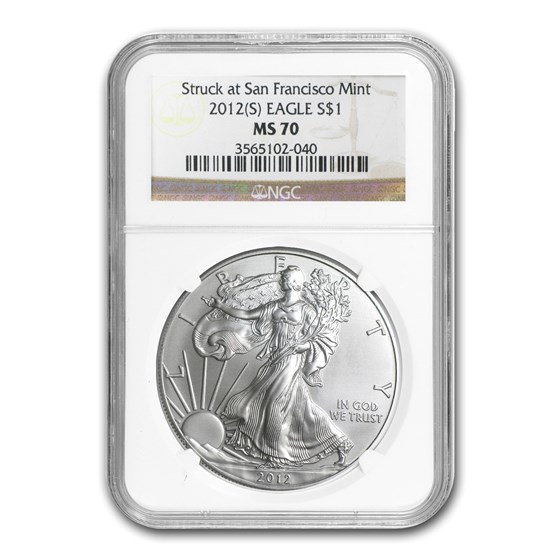 2012 (S) American Silver Eagle MS-70 NGC 2012 (S) American Silver Eagle MS-70 NGC