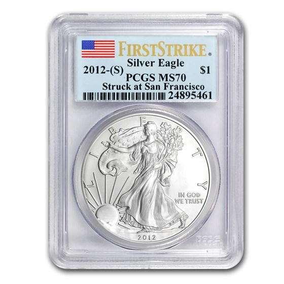 2012 (S) American Silver Eagle MS-70 PCGS (FirstStrike®) 2012 (S) American Silver Eagle MS-70 PCGS (FirstStrike®)