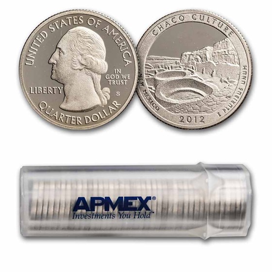 2012-S ATB Quarter Chaco Culture Historical 40-Coin Roll Proof 2012-S ATB Quarter Chaco Culture Historical 40-Coin Roll Proof