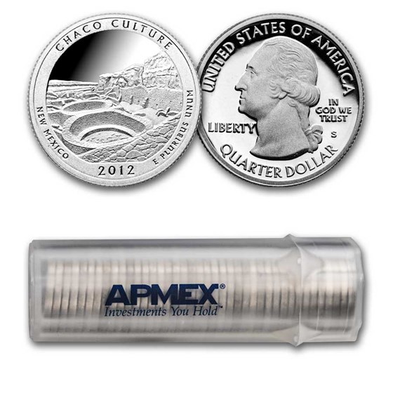 2012-S ATB Quarter Chaco Culture (Silver) 40-Coin Proof Roll 2012-S ATB Quarter Chaco Culture (Silver) 40-Coin Proof Roll