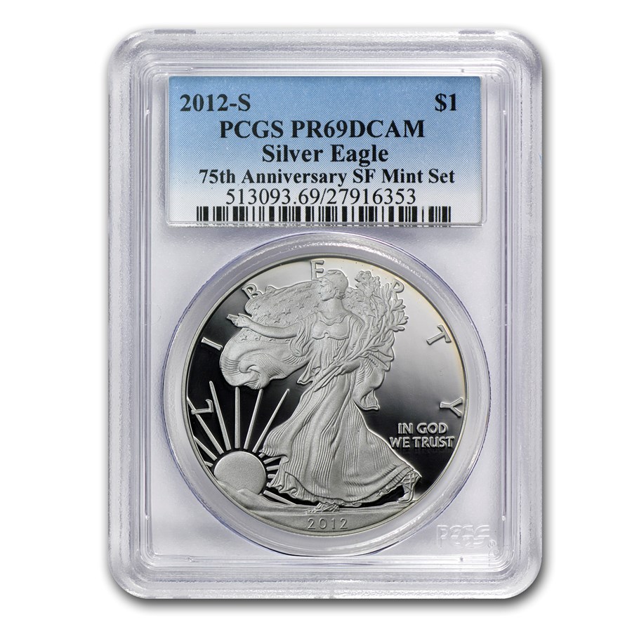 2012-S Proof American Silver Eagle PR-69 PCGS (75th Anniv)