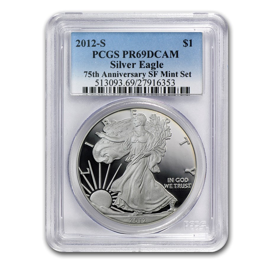 2012-S Proof American Silver Eagle PR-69 PCGS (75th Anniv)