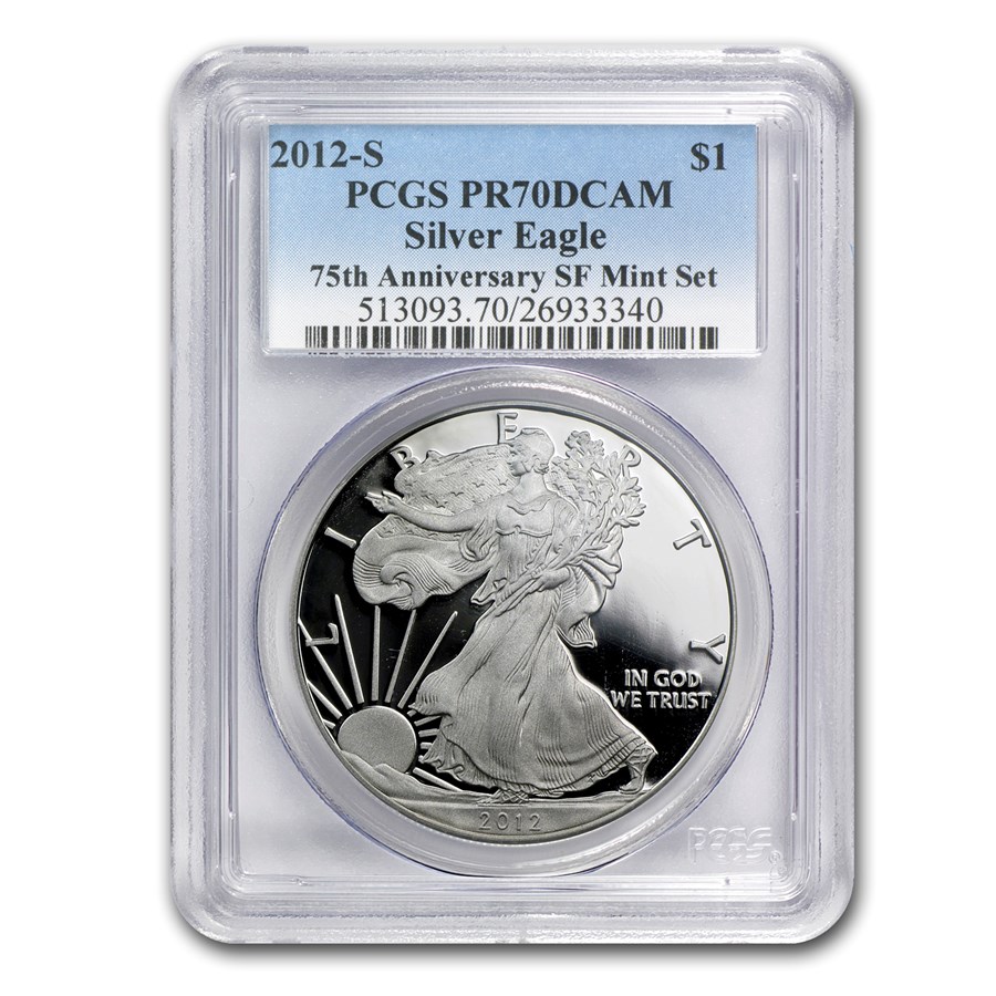 2012-S Proof American Silver Eagle PR-70 PCGS (75th Anniv)