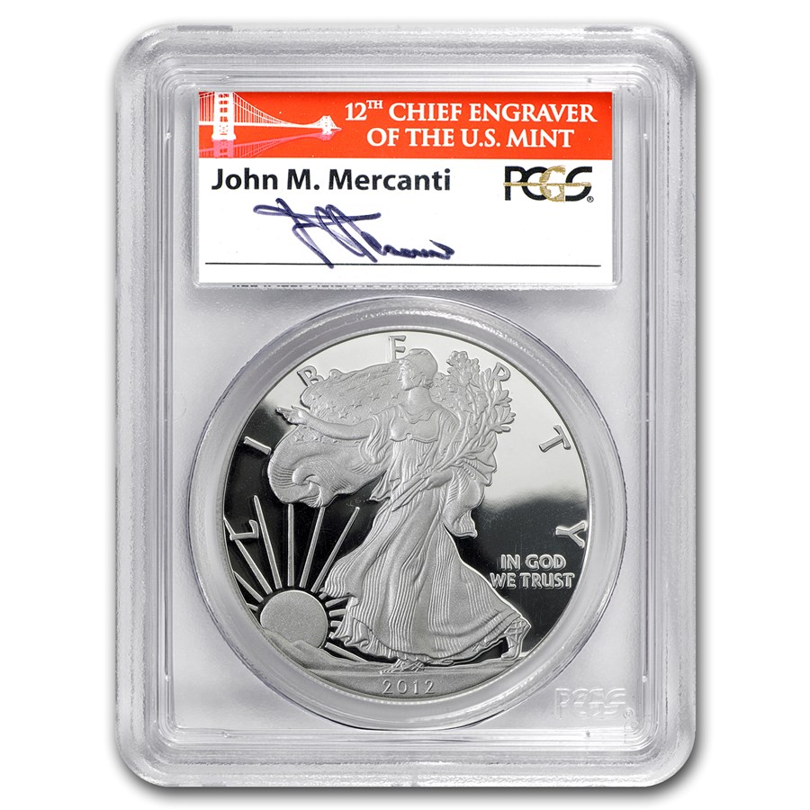 2012-S Proof American Silver Eagle PR-70 PCGS (FS, John Mercanti)