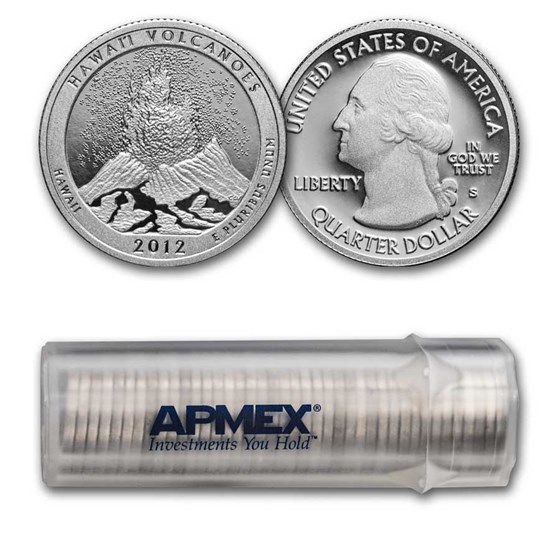 2012-S Quarter Hawai'i Volcano 40-Coin Proof Roll (Silver) 2012-S Quarter Hawai'i Volcano 40-Coin Proof Roll (Silver)