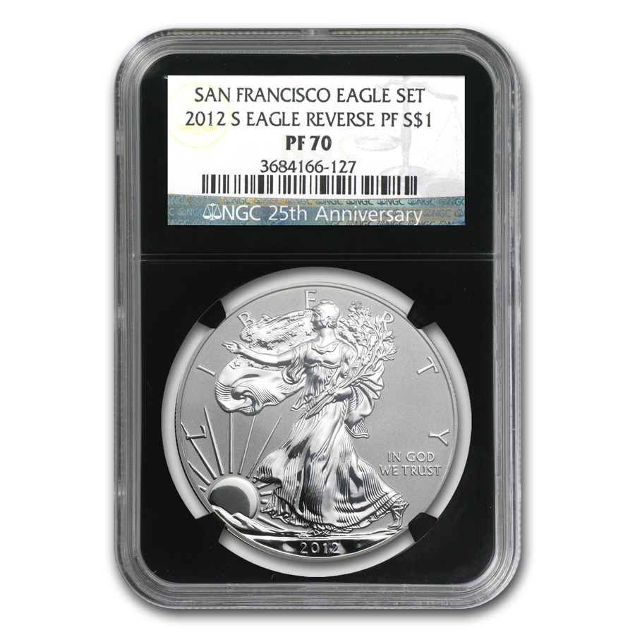 2012-S Reverse Proof American Silver Eagle PF-70 (Black Insert)