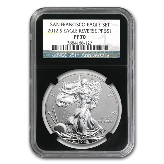2012-S Reverse Proof American Silver Eagle PF-70 (Black Insert) 2012-S Reverse Proof American Silver Eagle PF-70 (Black Insert)