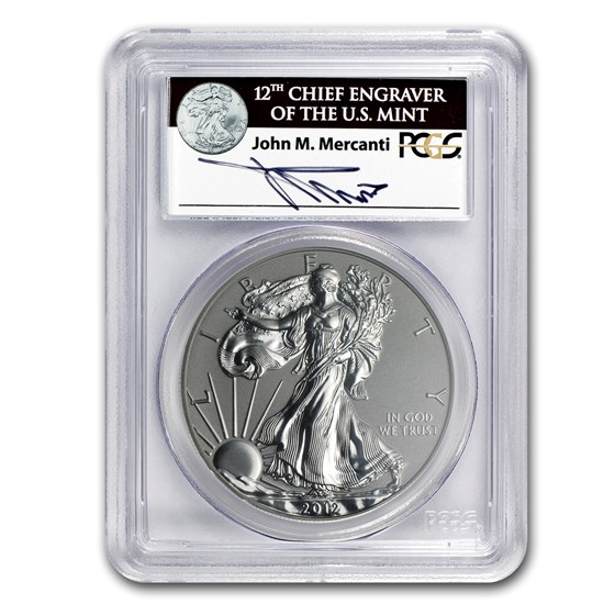 2012-S Reverse Proof Silver Eagle PR-69 PCGS (John Mercanti) 2012-S Reverse Proof Silver Eagle PR-69 PCGS (John Mercanti)