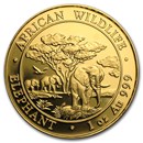 2012 Somalia 1 oz Gold African Elephant BU