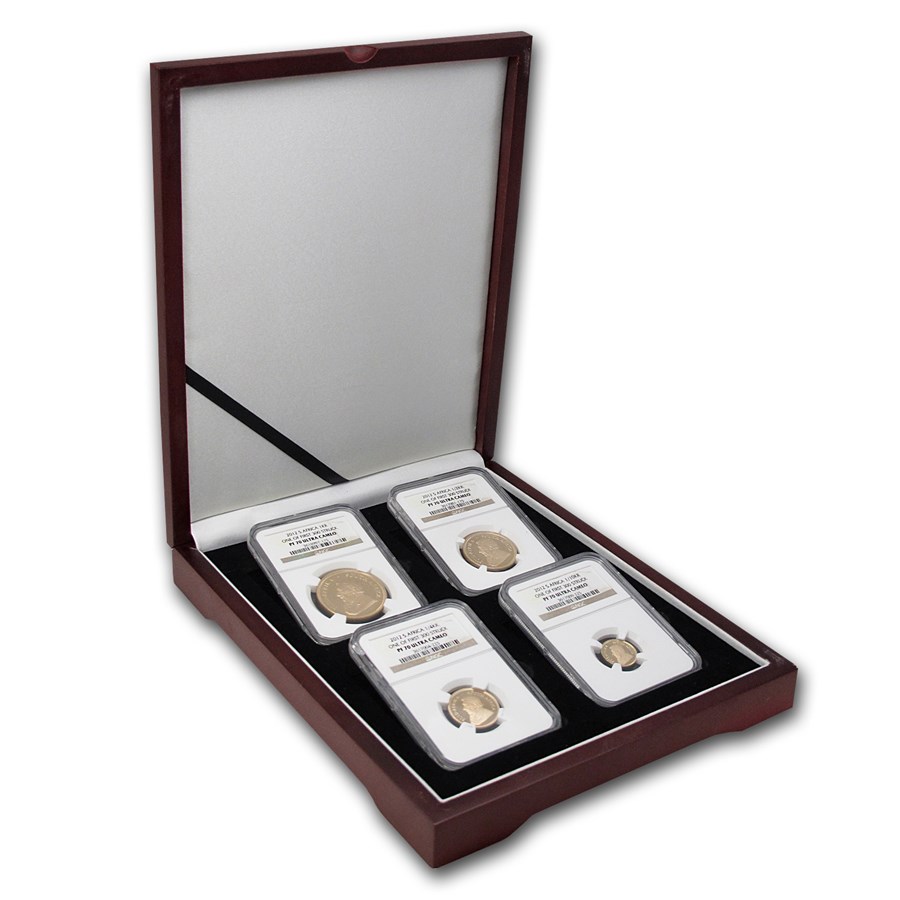 2012 South Africa 4-Coin Gold Krugerrand Proof Set PF-70 NGC