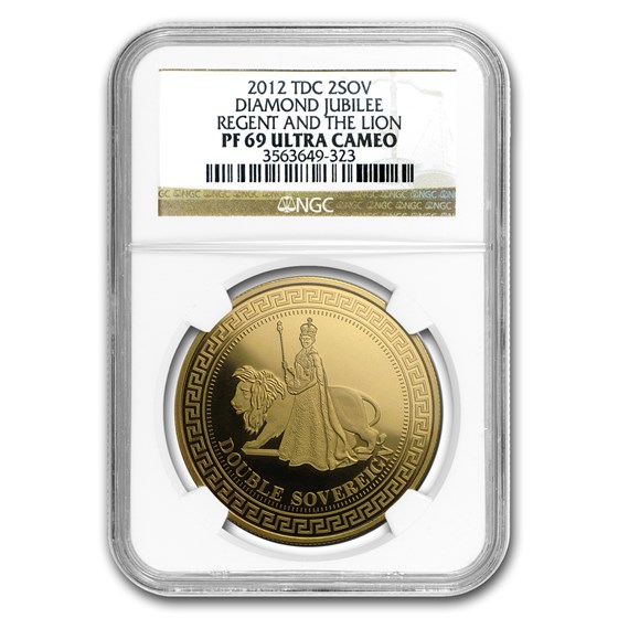 2012 Tristan Da Cunha Gold Dble Sovereign Regent & Lion PF-69 NGC 2012 Tristan Da Cunha Gold Dble Sovereign Regent & Lion PF-69 NGC