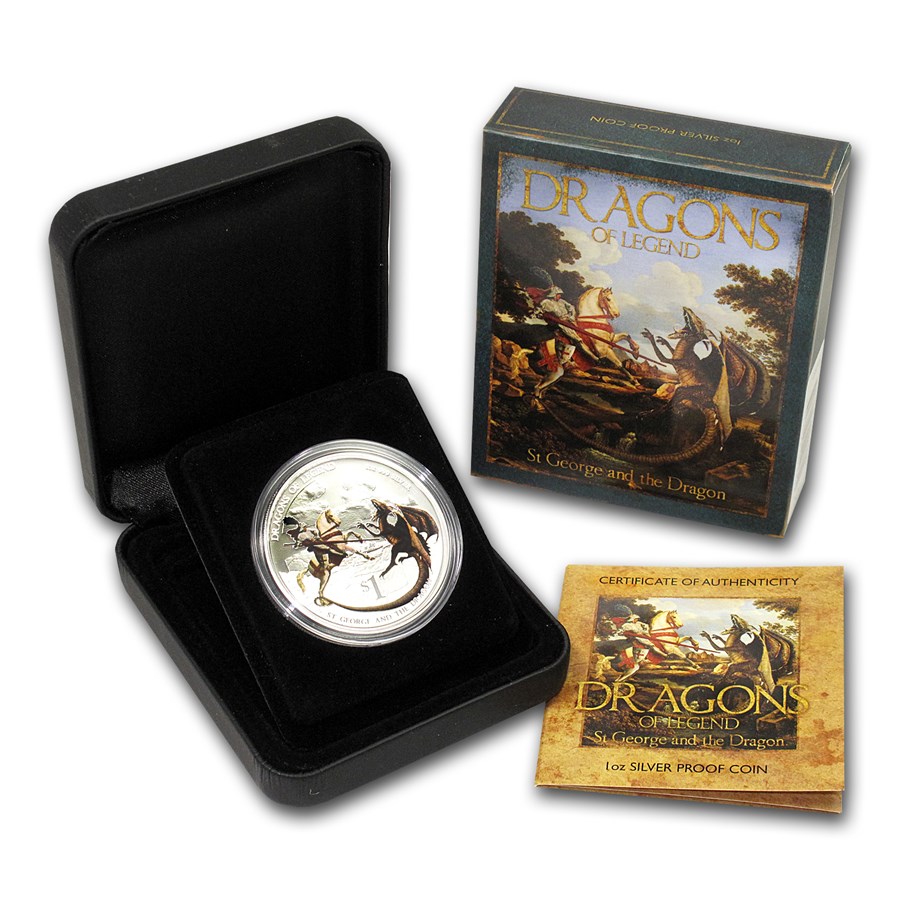 2012 TUV 1 oz Silver Dragons of Legend Prf (St George & Dragon)