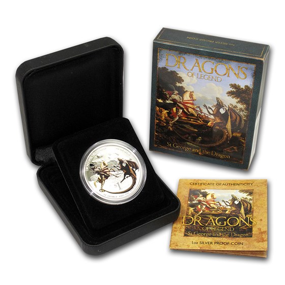 2012 TUV 1 oz Silver Dragons of Legend Prf (St George & Dragon) 2012 TUV 1 oz Silver Dragons of Legend Prf (St George & Dragon)