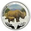 2012 Tuvalu 1 oz Silver Black Rhinoceros Proof