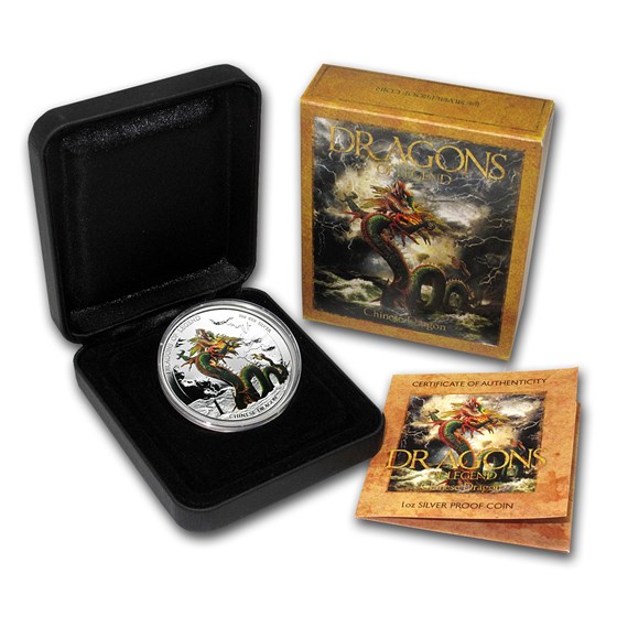 2012 Tuvalu 1 oz Silver Dragons of Legend Proof (Chinese Dragon) 2012 Tuvalu 1 oz Silver Dragons of Legend Proof (Chinese Dragon)