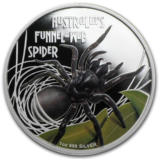 2012 Tuvalu 1 oz Silver Funnel-Web Spider Proof 2012 Tuvalu 1 oz Silver Funnel-Web Spider Proof