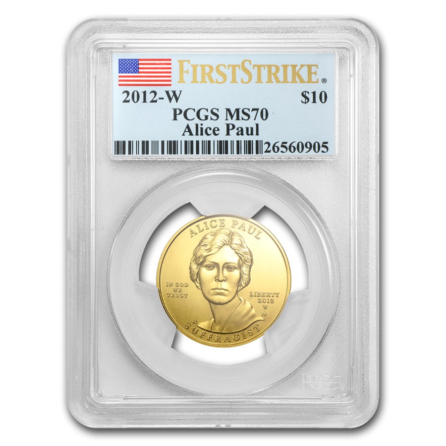 2012-W 1/2 oz Gold Alice Paul MS-70 PCGS (FirstStrike®)