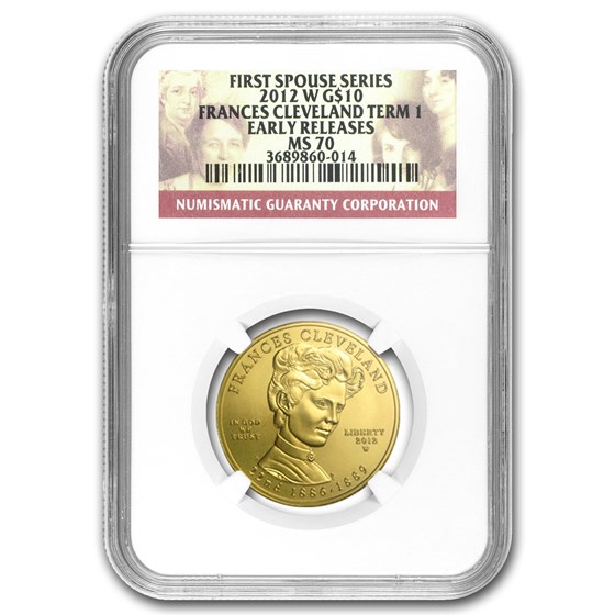 2012-W 1/2 oz Gold Frances Cleveland 1st Term MS-70 NGC (ER) 2012-W 1/2 oz Gold Frances Cleveland 1st Term MS-70 NGC (ER)