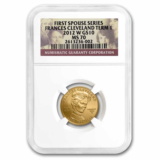 2012-W 1/2 oz Gold Frances Cleveland 1st Term MS-70 NGC 2012-W 1/2 oz Gold Frances Cleveland 1st Term MS-70 NGC