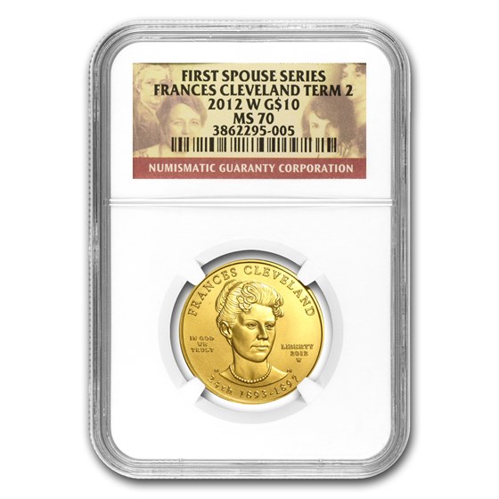 2012-W 1/2 oz Gold Frances Cleveland 2nd Term MS-70 NGC 2012-W 1/2 oz Gold Frances Cleveland 2nd Term MS-70 NGC