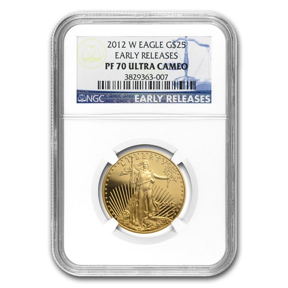 2012-W 1/2 oz Proof American Gold Eagle PF-70 NGC (ER) 2012-W 1/2 oz Proof American Gold Eagle PF-70 NGC (ER)
