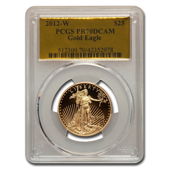 2012-W 1/2 oz Proof American Gold Eagle PR-70 PCGS (Gold Foil)