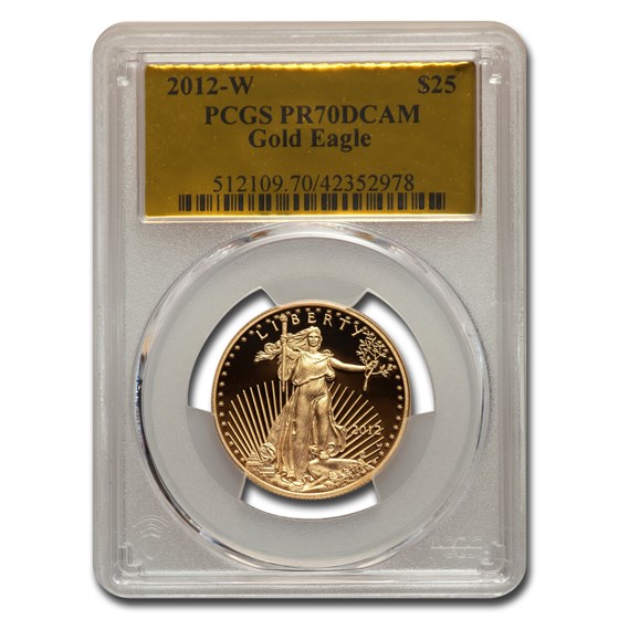 2012-W 1/2 oz Proof American Gold Eagle PR-70 PCGS (Gold Foil) 2012-W 1/2 oz Proof American Gold Eagle PR-70 PCGS (Gold Foil)