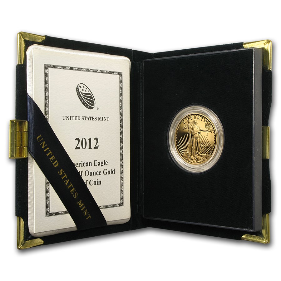 2012-W 1/2 oz Proof American Gold Eagle (w/Box & COA)